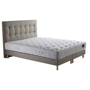 Ensemble Ciel + tête de lit capitonnée - Matelas mousse Orbis recyclé