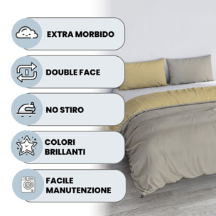 PARURE COPRIPIUMINO VERA - 100% Microfibra - Made in Italy