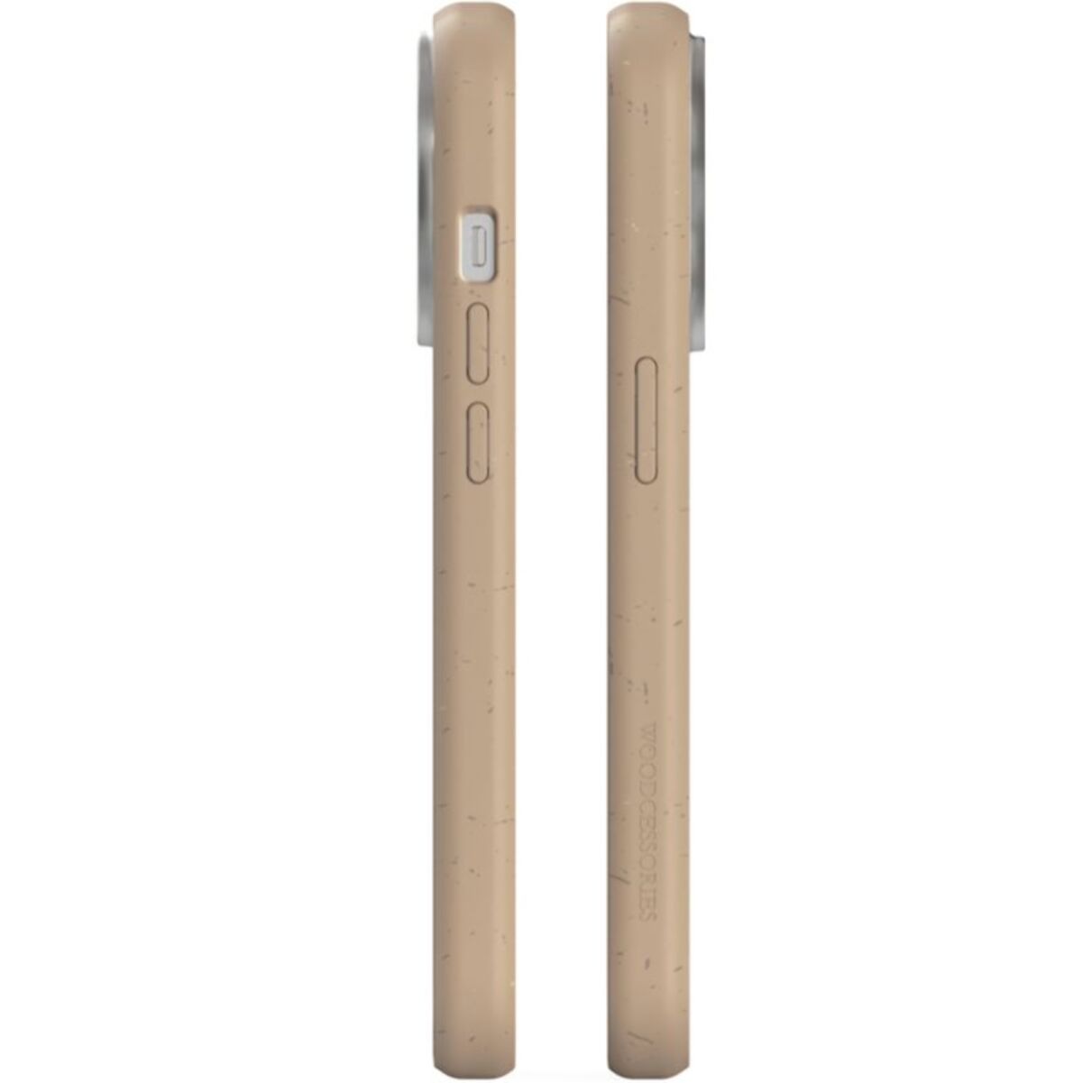 Coque bumper WOODCESSORIES iPhone 14 Pro transparent Taupe