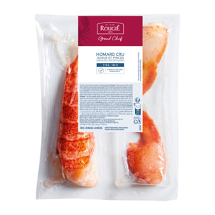 Queues et pinces de homard décortiquées surgelées 113-142g