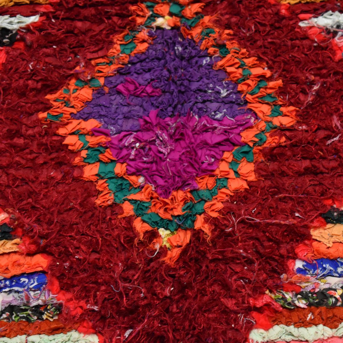 Authentique tapis Berbère Becharouite, entièrement noué main au Maroc