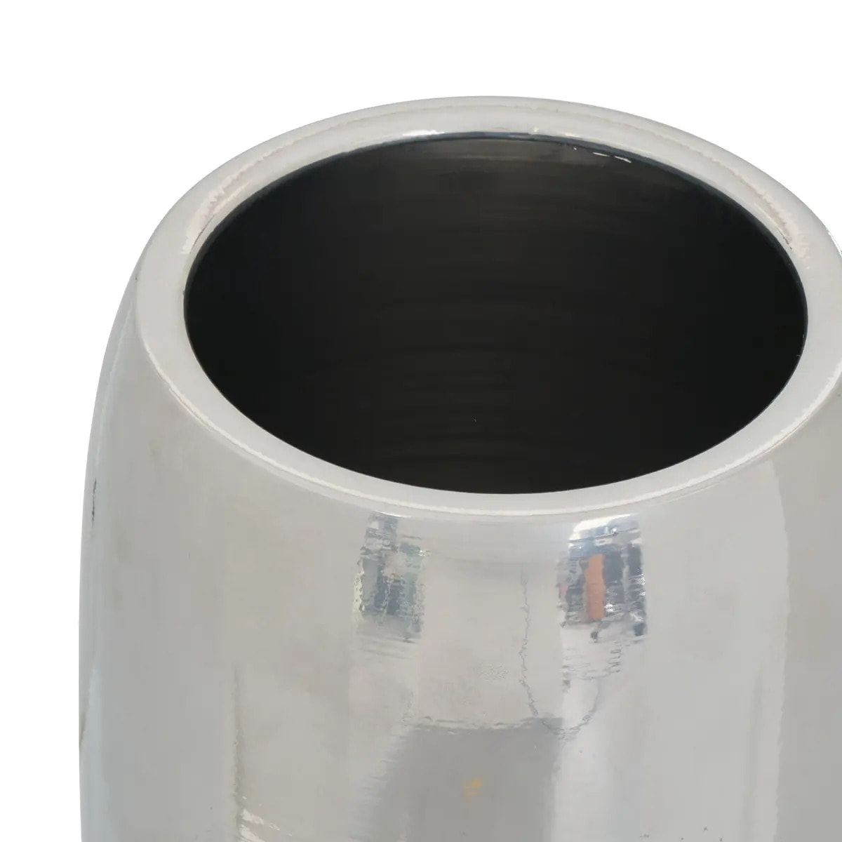 2 Caches-pot Reso en Acier 33x33x70cm Argent