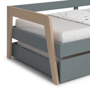 Cama doble juvenil Misty Haze Verde Salvia - Oak Soft