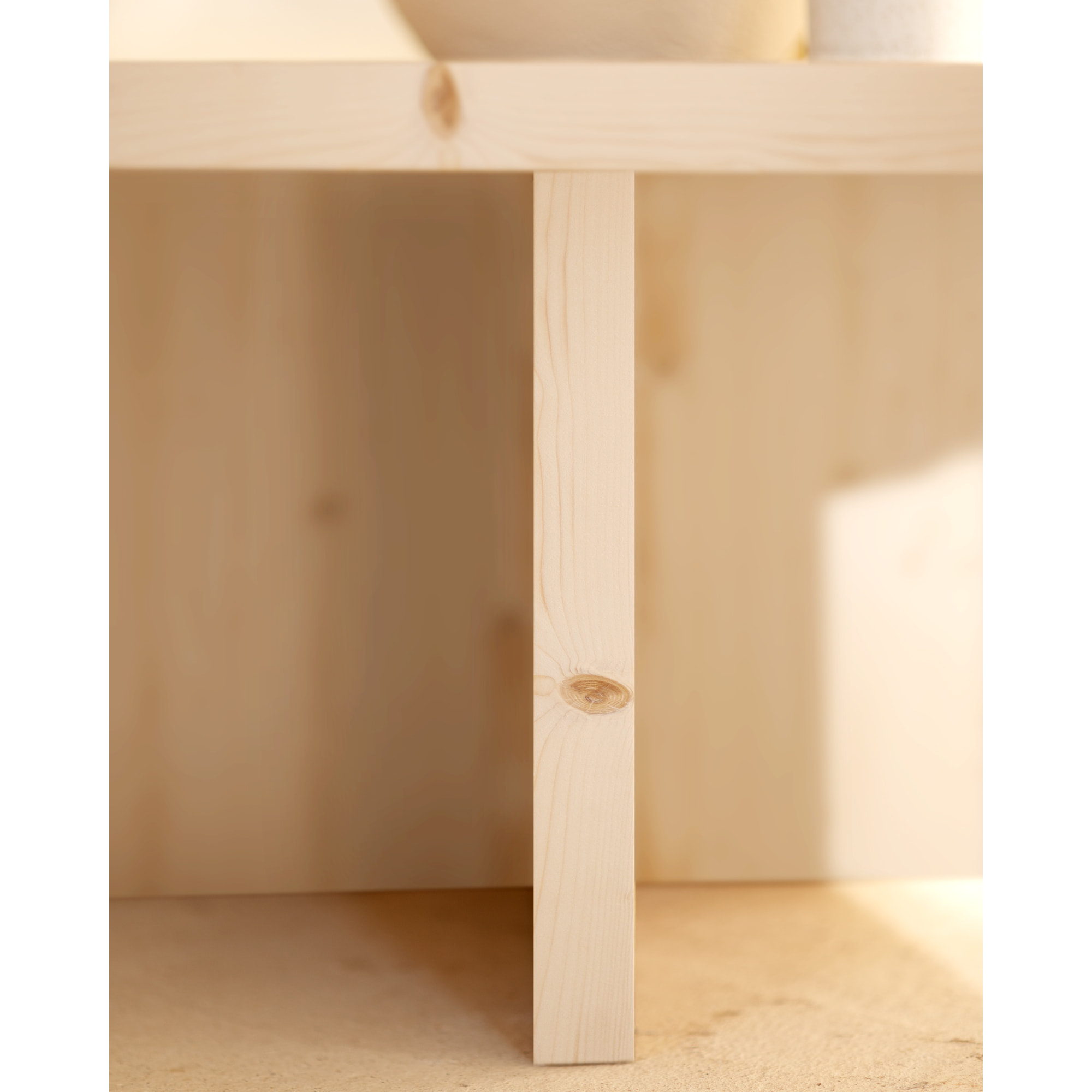 Pack 2 tables basses rondes en bois massif ton naturel 80x80cm Hauteur: 30 Longueur: 80 Largeur: 80