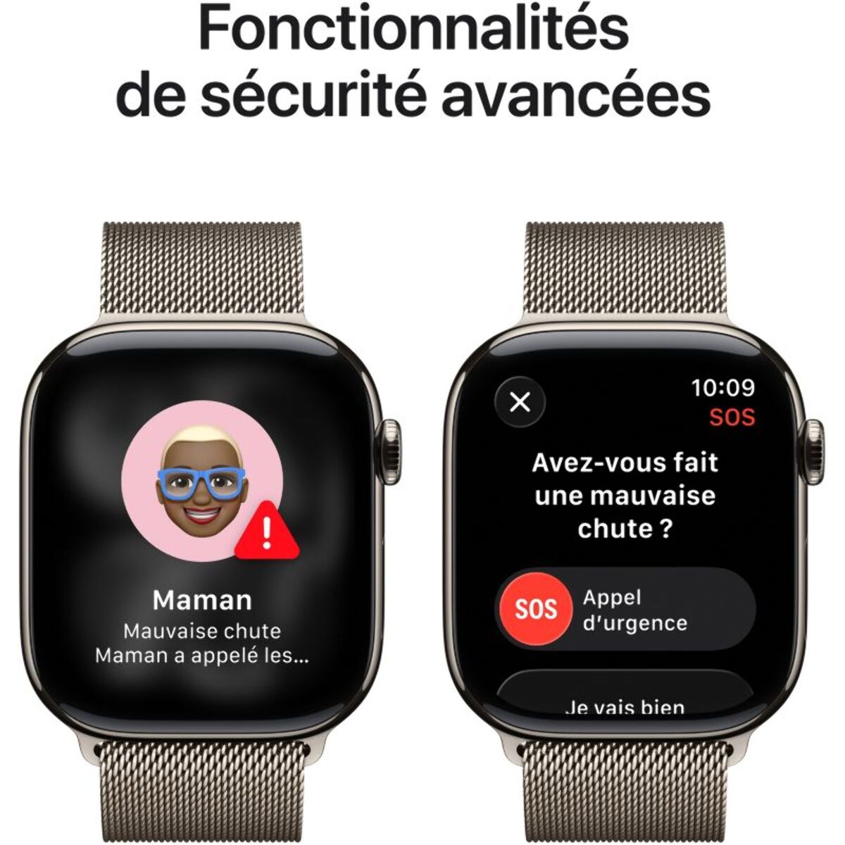 Montre APPLE WATCH 42mm Tit Naturel Milan Serie 11 Cellular