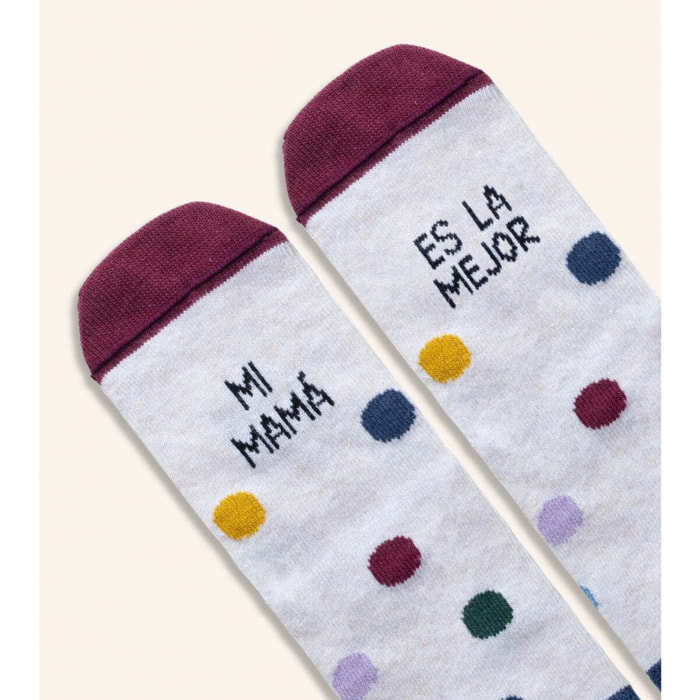 Mini calcetines "Mi mamá es la mejor" talla 15-18