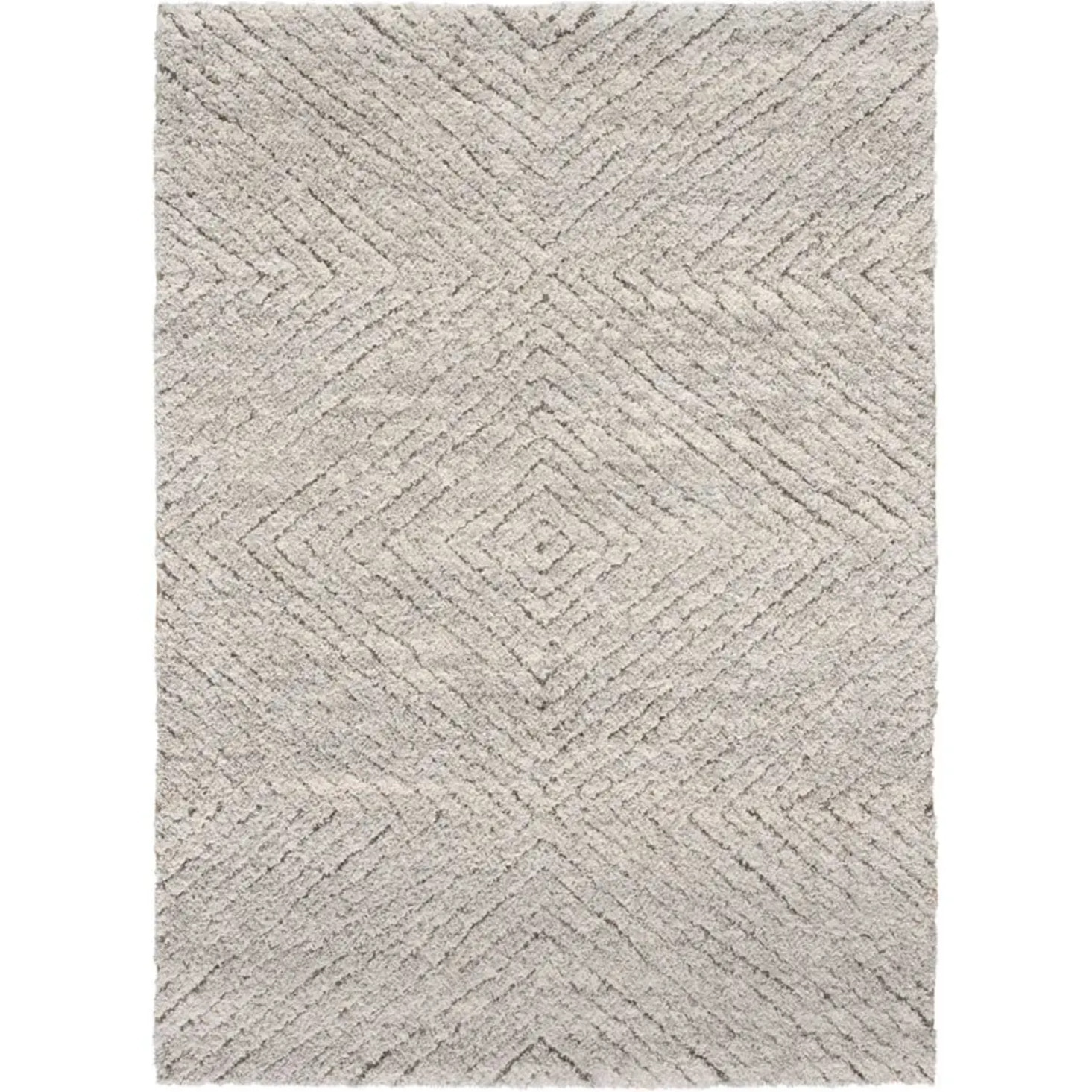 ATESA Alfombra shaggy suave estilo escandinavo plata, varias medidas disponibles