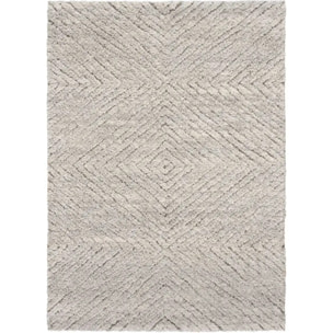 ATESA Alfombra shaggy suave estilo escandinavo plata, varias medidas disponibles
