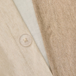 Funda nórdica punto algodón Pulis2 color marron beige
