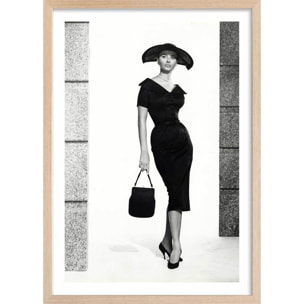 Affiche célébrité Sophia Loren, 1957 Affiche + cadre en bois - Chêne