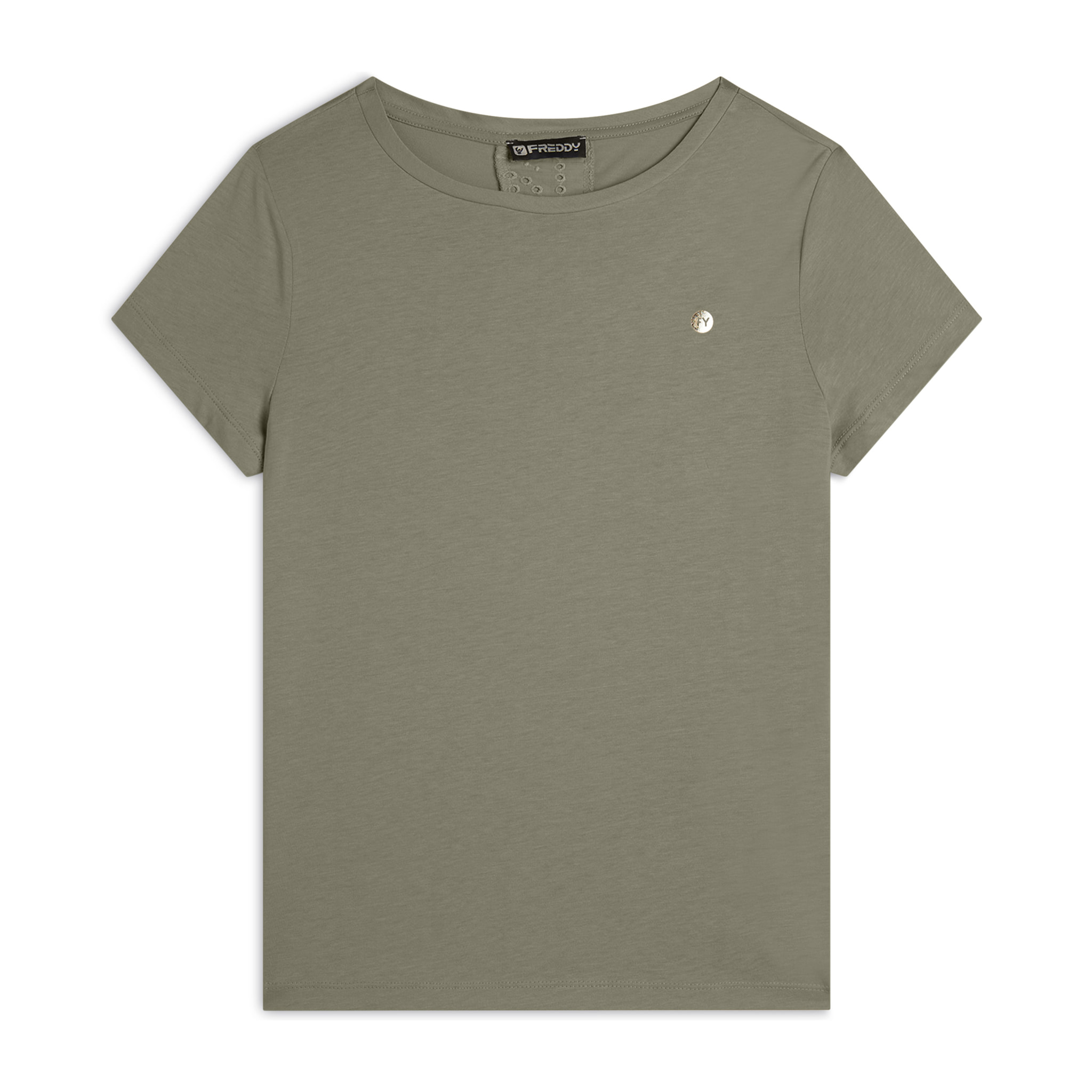 T-shirt con inserto posteriore in Sangallo