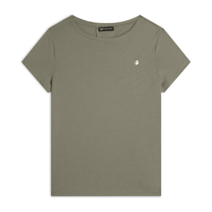 T-shirt con inserto posteriore in Sangallo