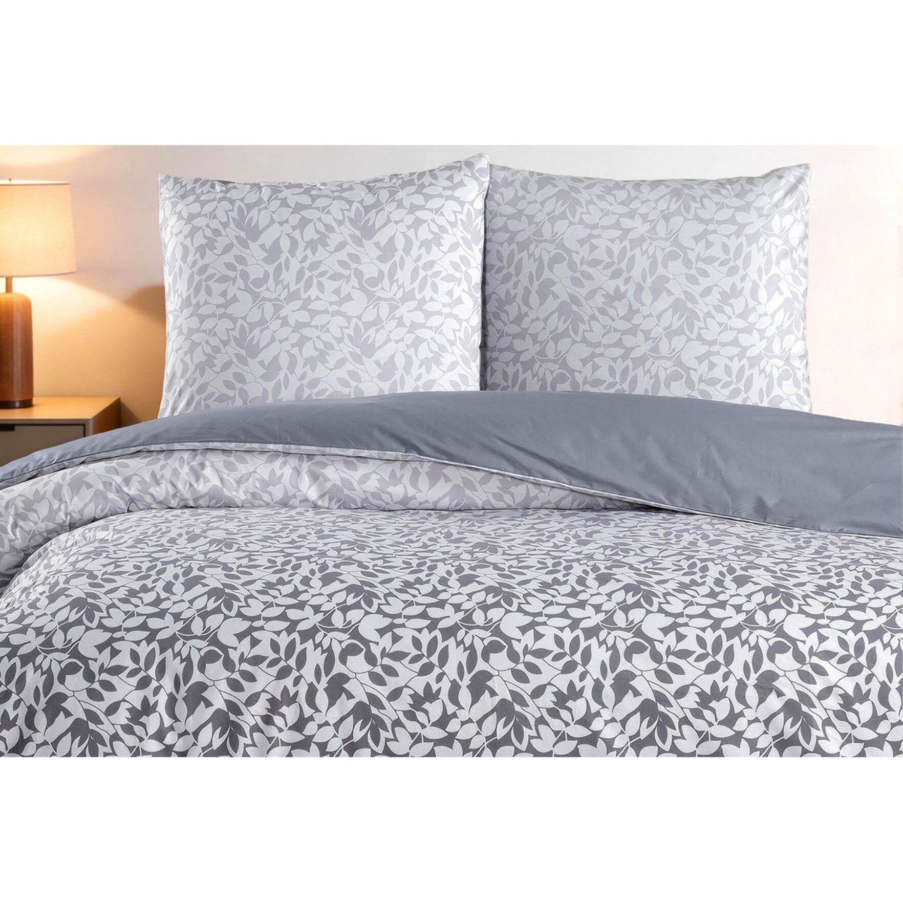 Parure housse de couette et taie(s) d'oreiller coton imprimé