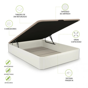 Canapé básico 135x190 cm en blanco Luxury 3D Blanco