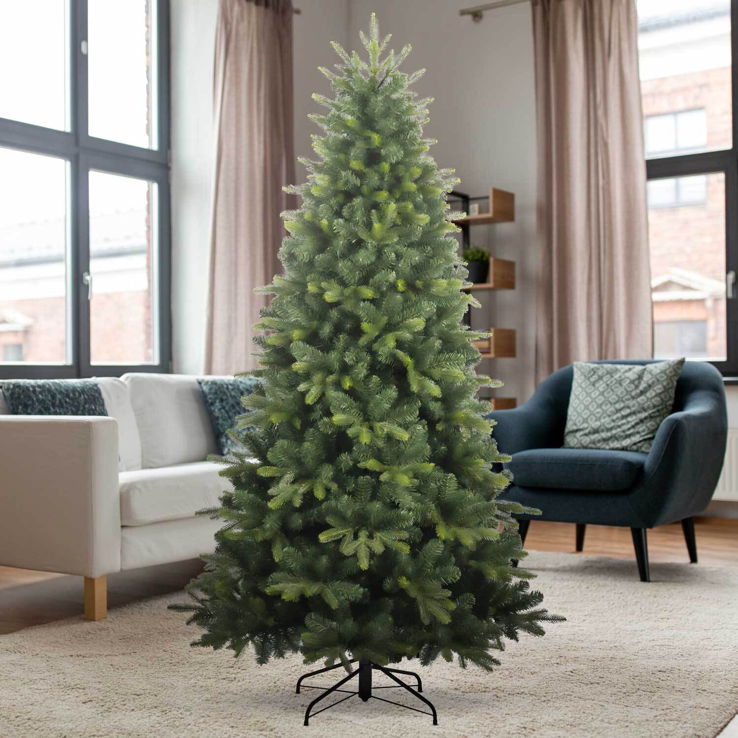 Savana - Albero di Natale effetto realistico in PE e PVC ø119x210H, 1185 rami