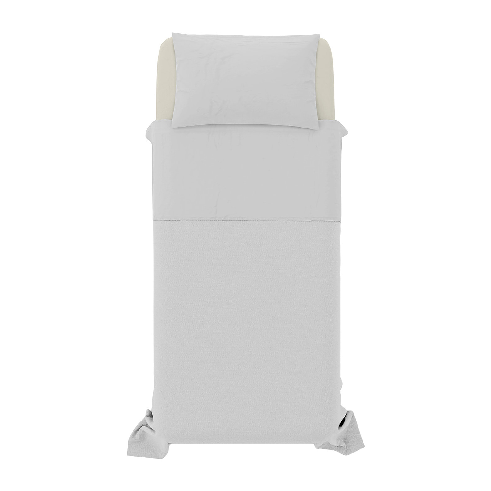 COMPLETO LETTO NATURAL COLOR, 100% COTONE - SINGOLO