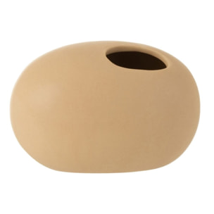 J-Line vase Ovale - céramique - beige - small - Ø 10 cm
