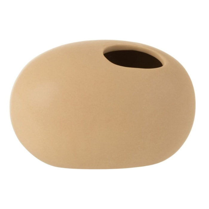 J-Line vase Ovale - céramique - beige - small - Ø 10 cm