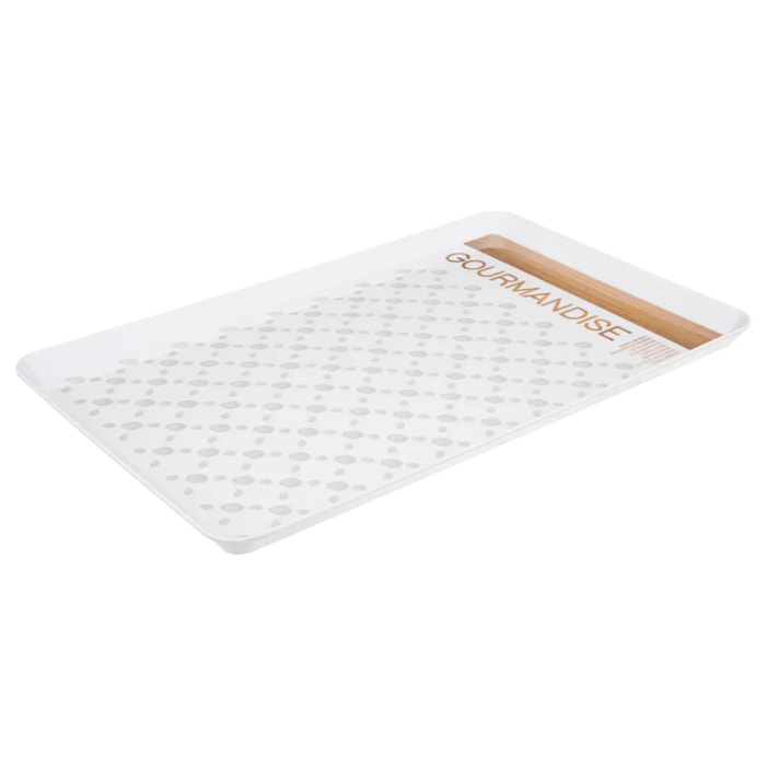 Plateau 45x30cm "Scandinave Nature" blanc