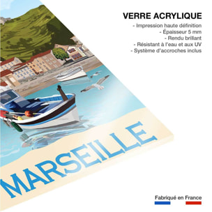 Tableau le vieux port marseille Tableau plexiglas