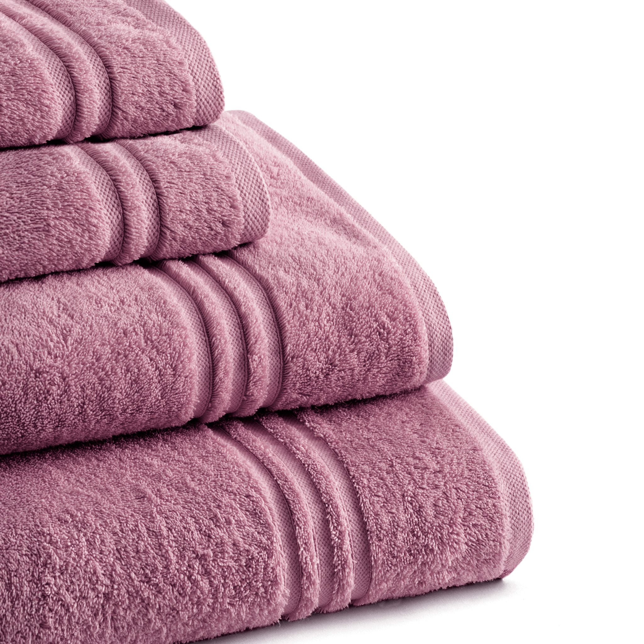 Set de serviettes éponge 100% Coton Éponge Peigné - 700 g/m2 ROSE