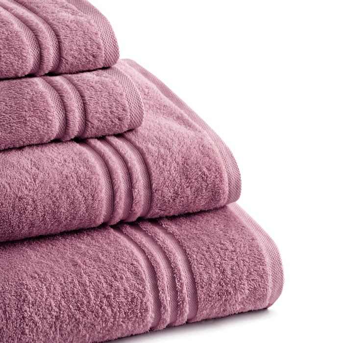 Set de serviettes éponge 100% Coton Éponge Peigné - 700 g/m2 ROSE