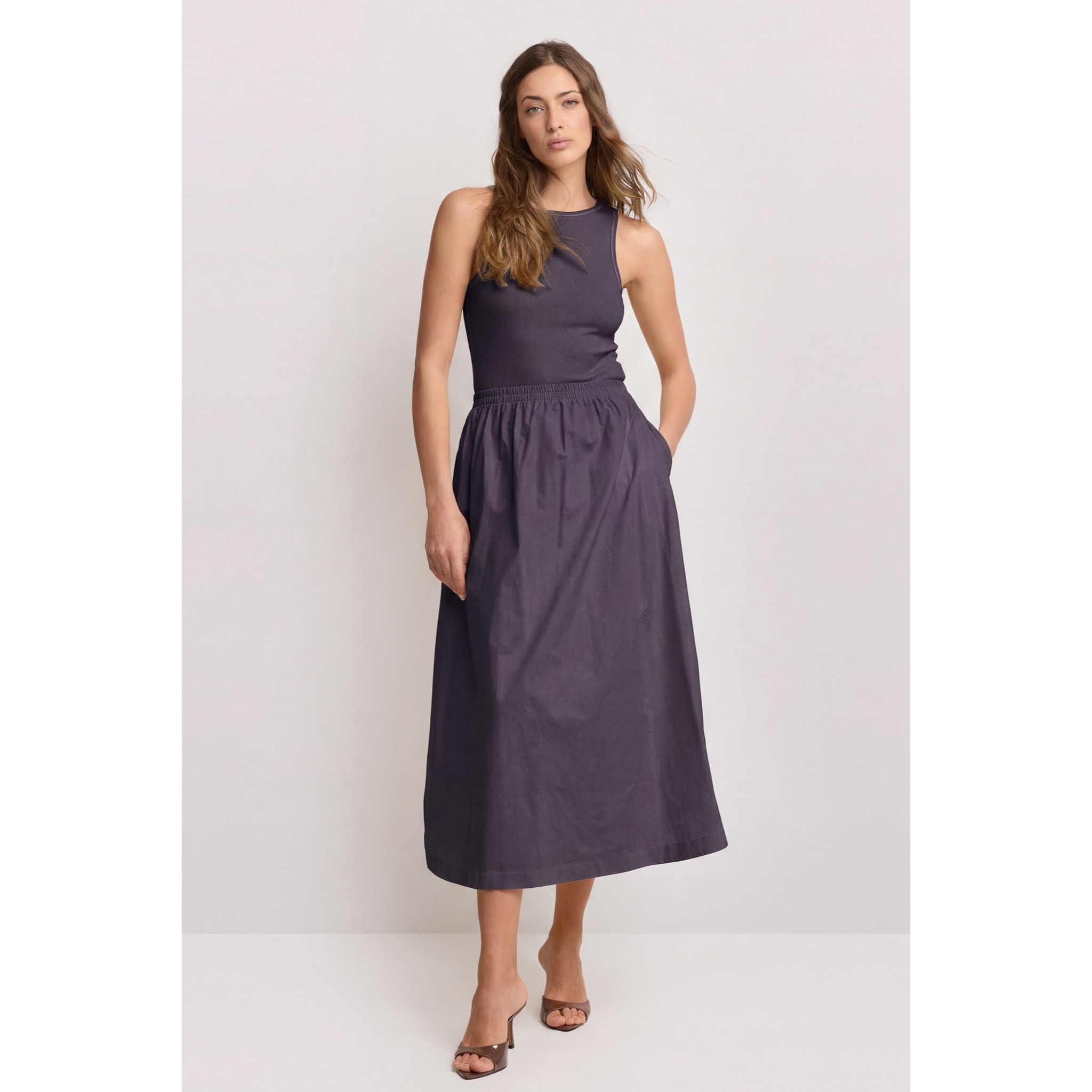 Kocca - Abito in stile minimal Donna, Tinta unita, Girocollo