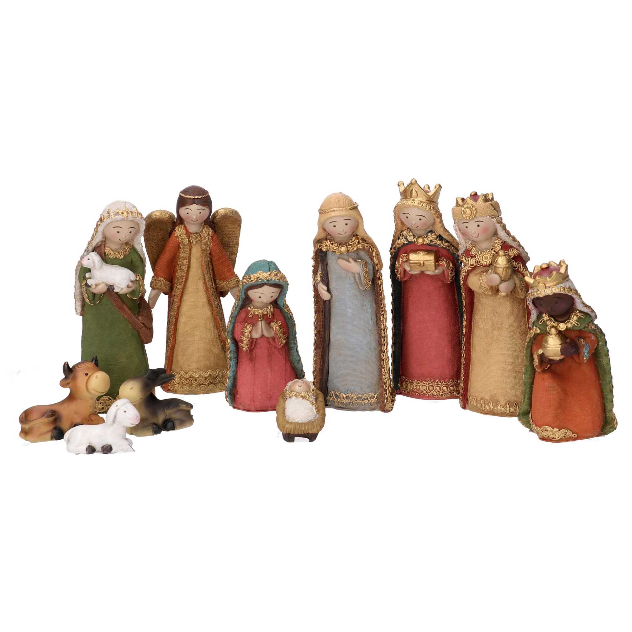 Presepe in resina set 11pz cmh13