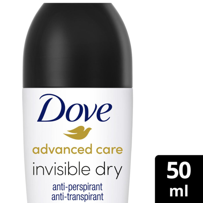 6 Déodorants DOVE Bille Anti-Transpirante Advanced Care Invisible Dry 50ml (Lot 6x50ml)
