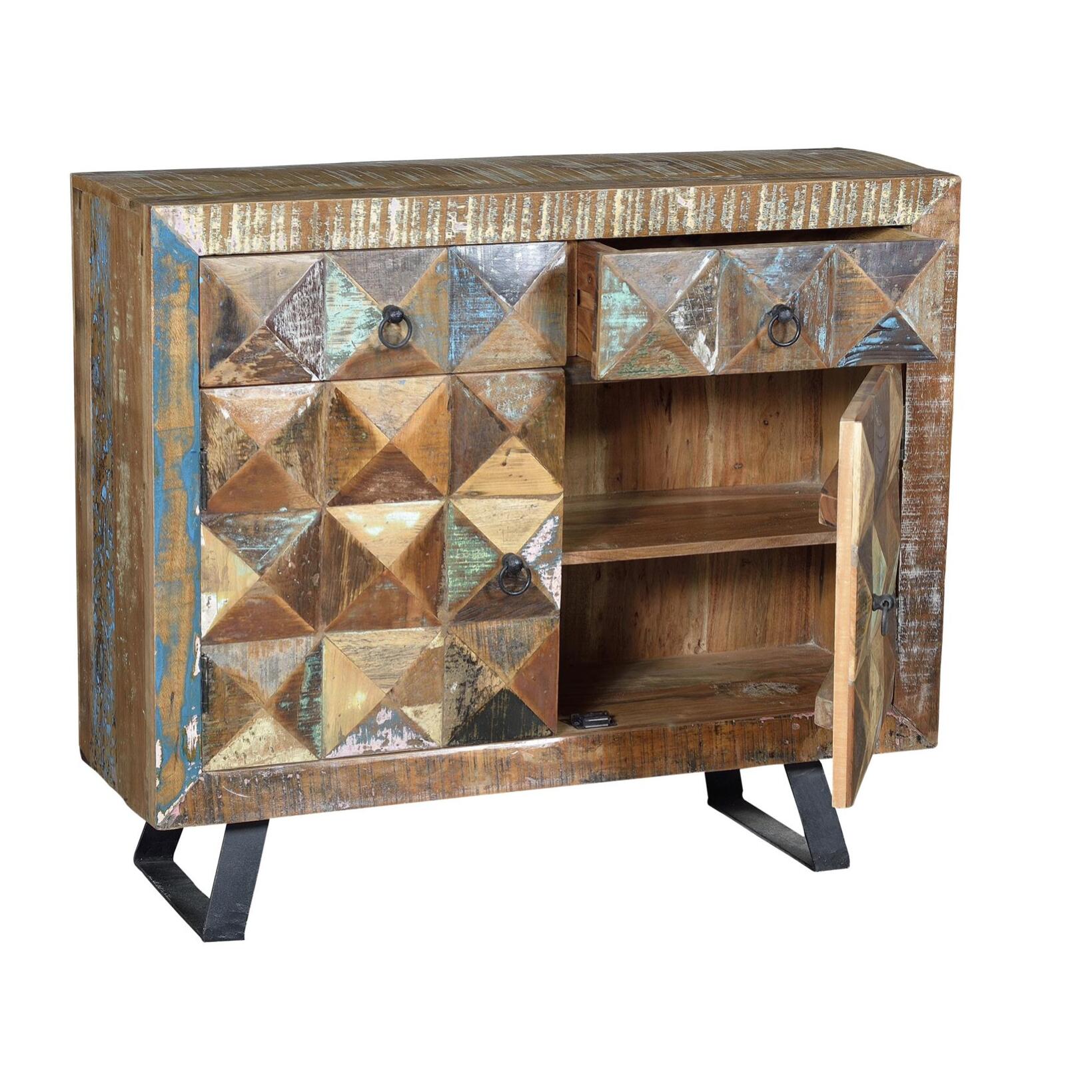 Consola - Madera reciclada - 100x32x87cm