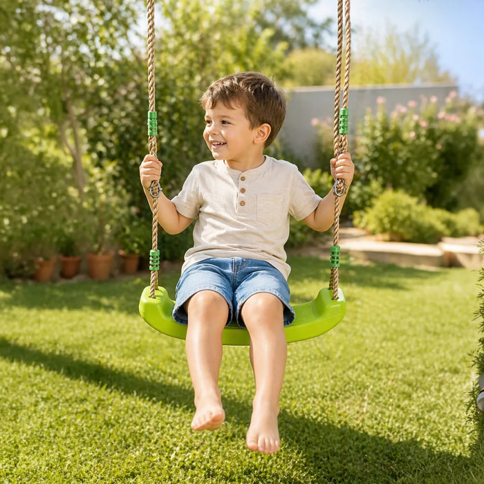Balançoire plastique vert pour portiques de 1,90 à 2,50 m