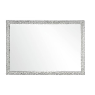 Espejo rectangular Gotas poliestireno plateado 98x68x2 cm
