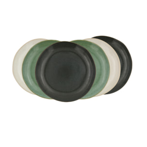 Lot de 6 grandes assiettes, MILA