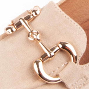 Zapato De Tacón - Beige - Altura: 7 Cm