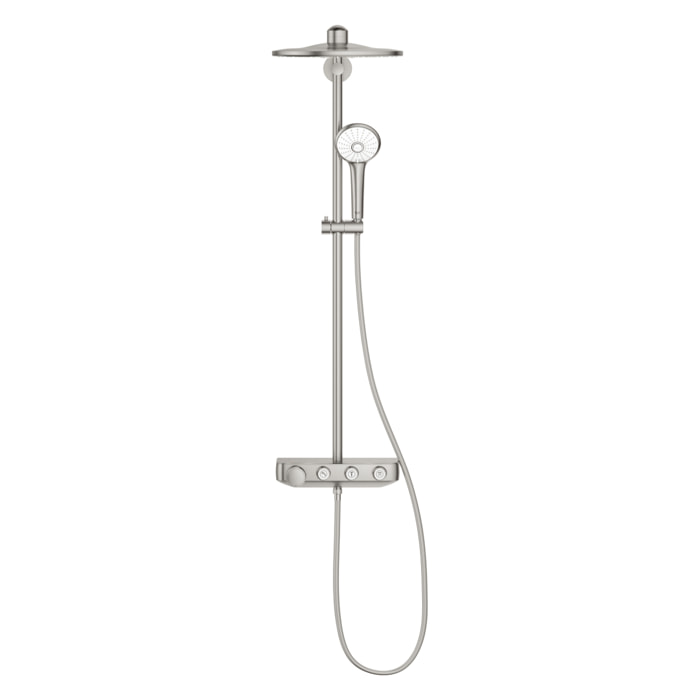 GROHE Colonne de douche mitigeur thermostatique SmartControl douche de tête Ø 31 cm finition Supersteel