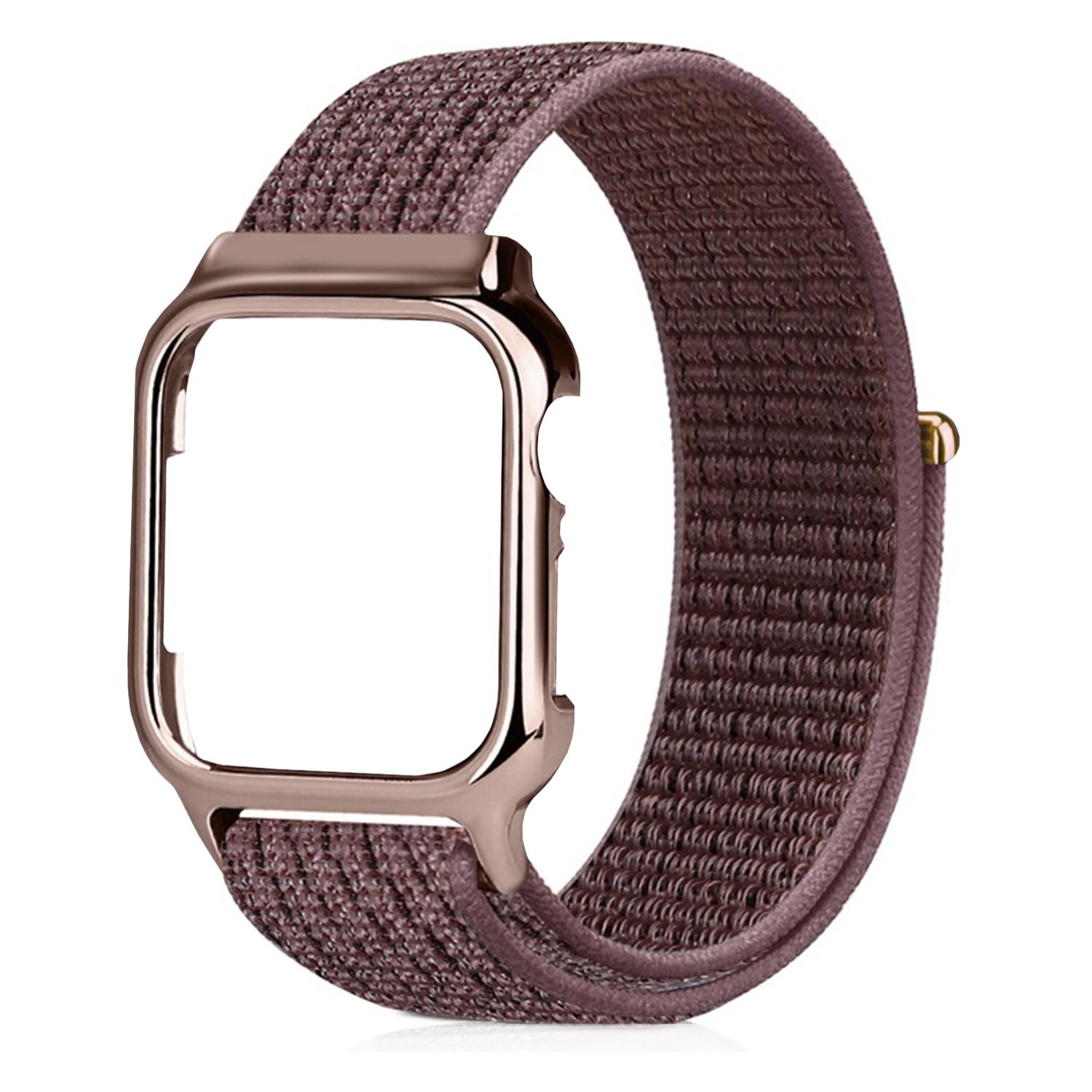 Correa de Nylon con carcasa rígida y cierre de velcro compatible Apple Watch 44mm