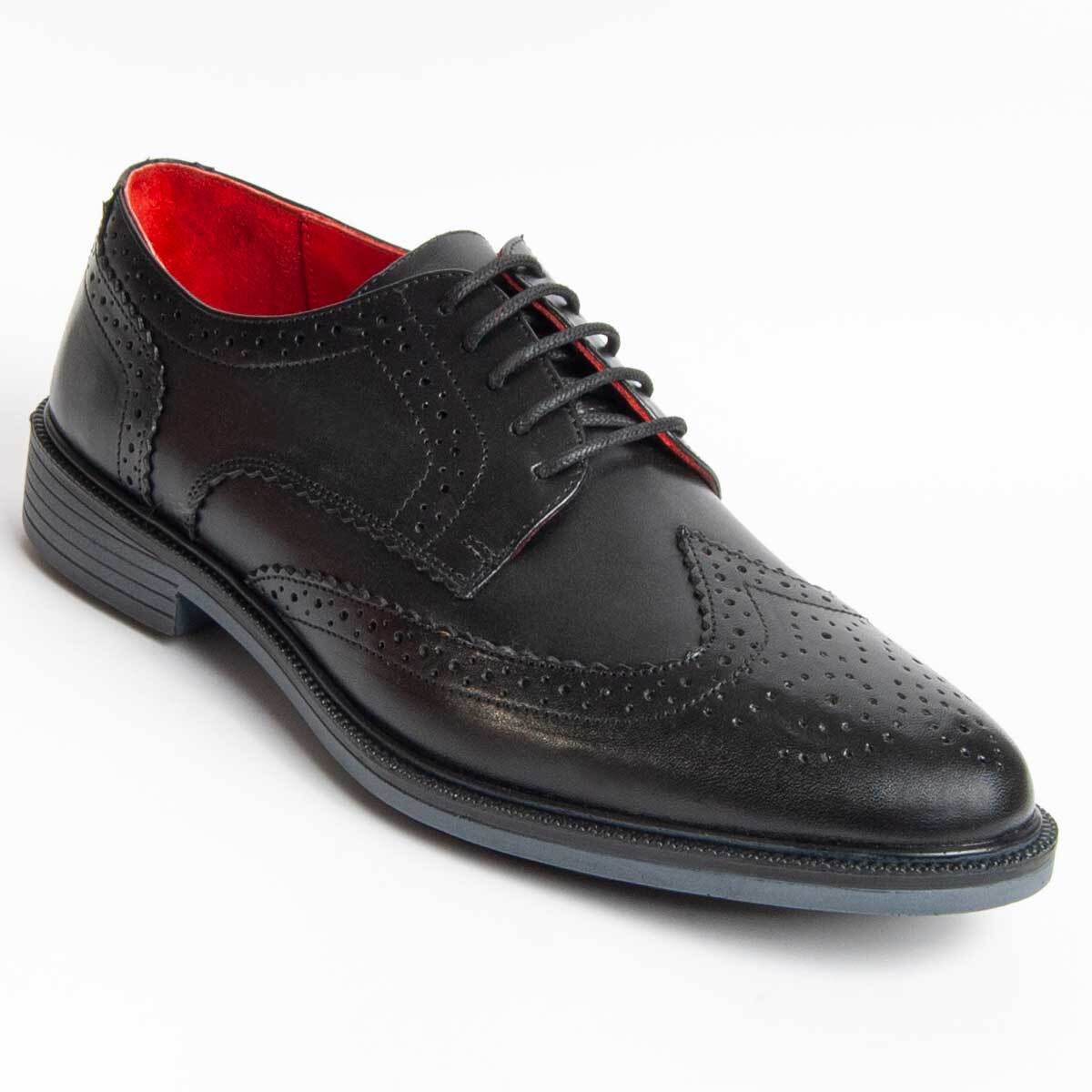 Zapato Oxford De Piel - Negro