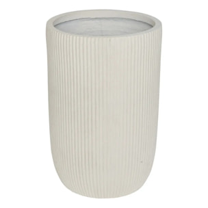 Set de 3 Pots de Fleurs Elene 36,5x36,5x54cm Blanc