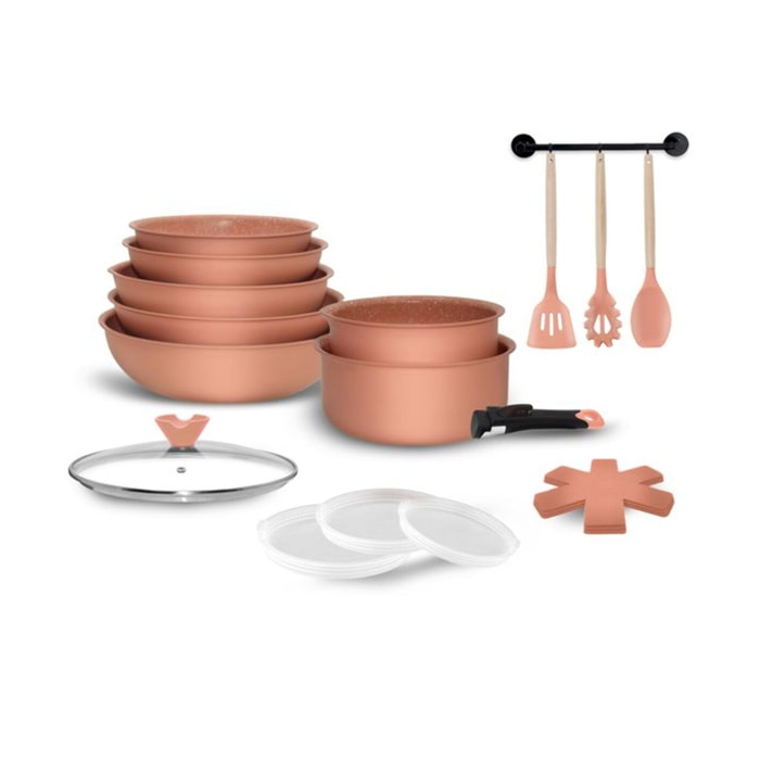 AM. Batterie 18pcs rose