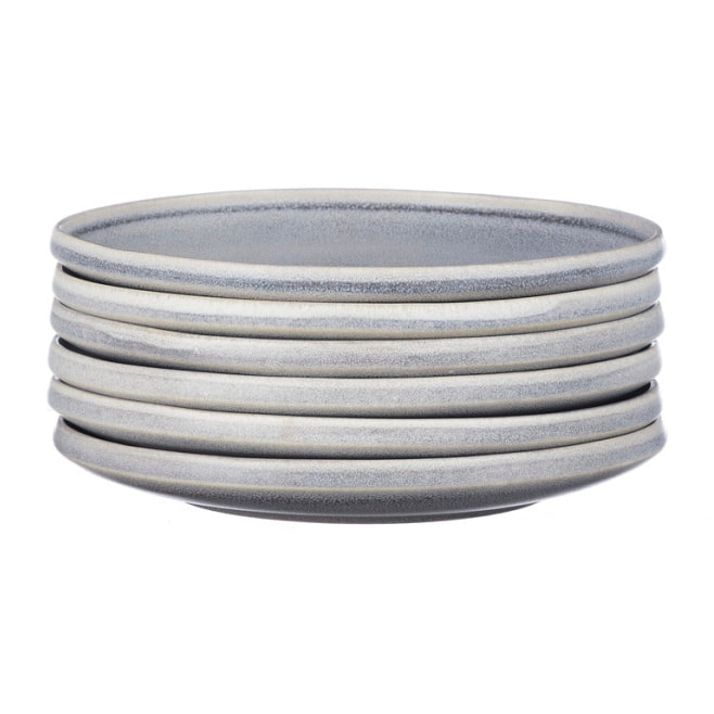 Assiette STONE Ø19cm - 6 pièces - Gris lune