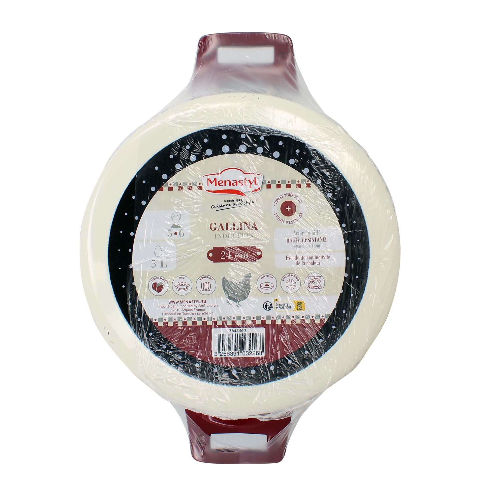 Faitout en acier émaillé 24cm - tous feux GALLINA