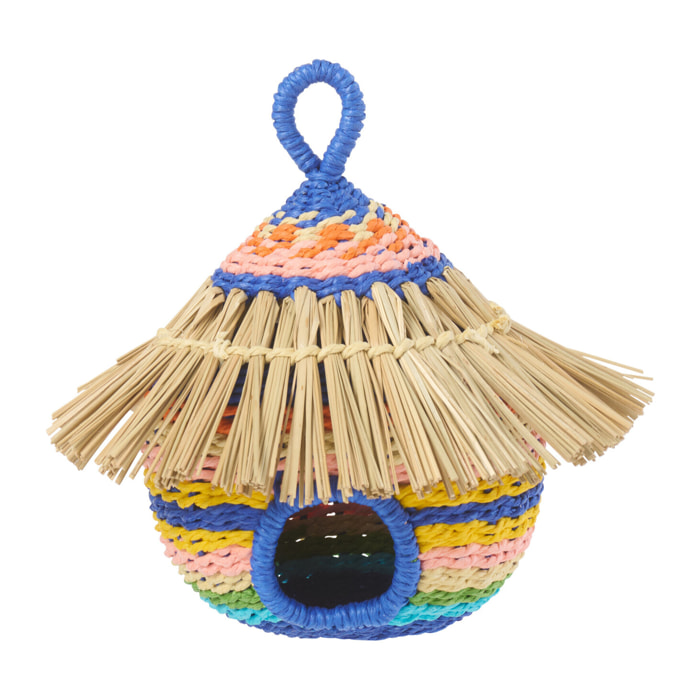 J-Line Nichoir Ligné - métal/papier - multicolore - small