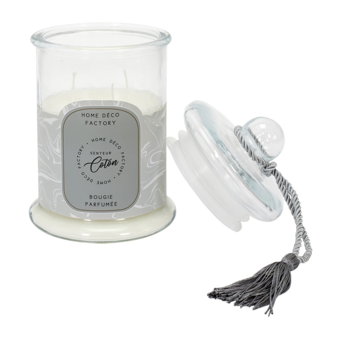 Bougie Parfumee Bonbonniere Grise H23.5cm