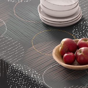 Nappe imprimée anti-taches NAROA ANTHRACITE
