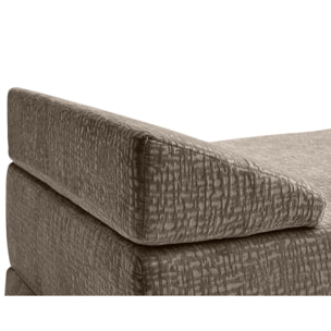 Brescia - banquette 3 places convertible en tissu velours relief - Taupe
