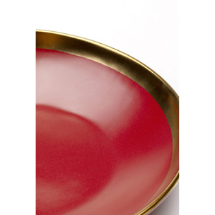 Assiettes creuses Vibrations 19cm rouges set de 4 Kare Design