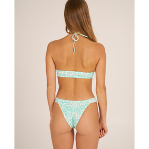 Braga de bikini semibrasileña con estampado de flores