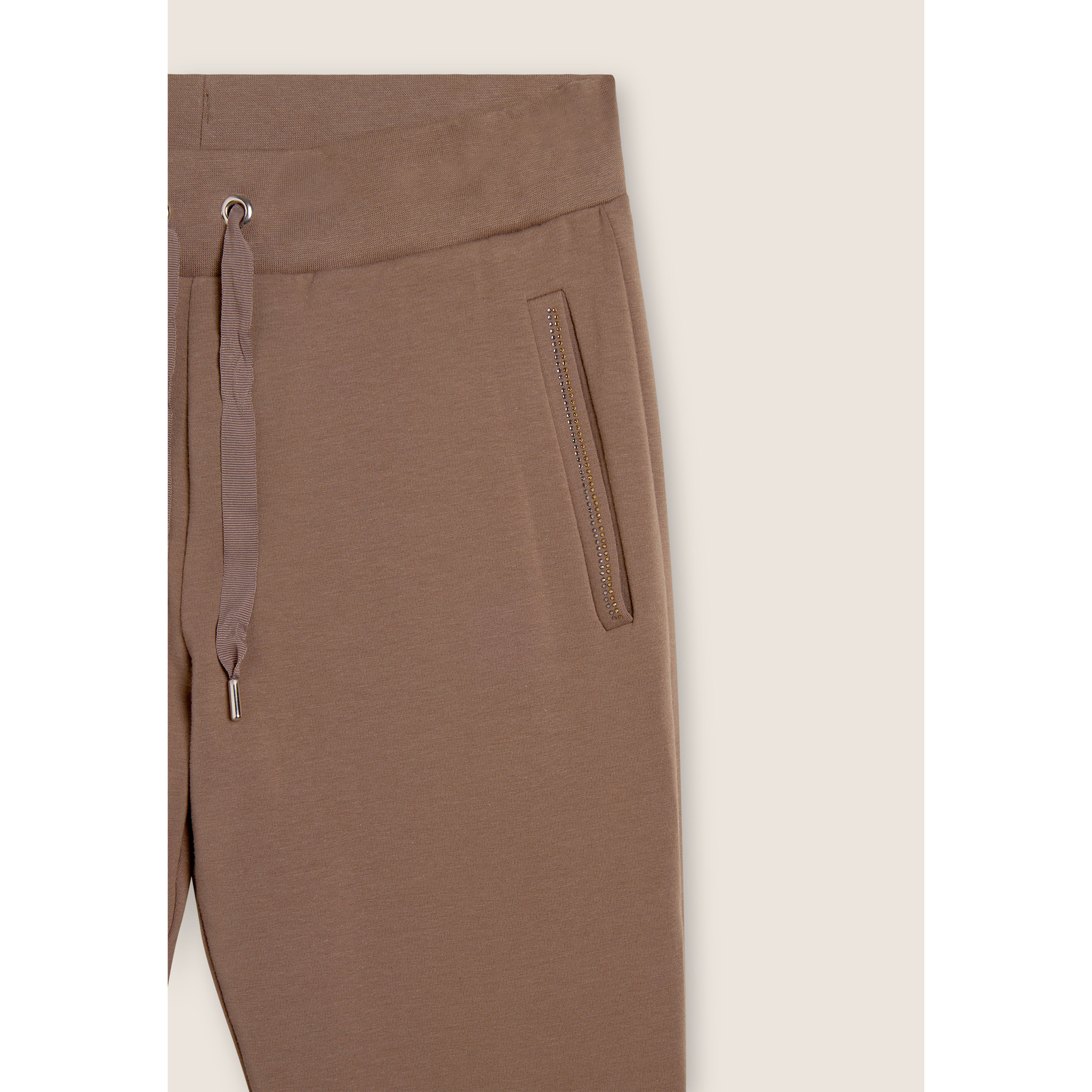 Pantaloni sportivi con gamba dritta e dettagli luminosi