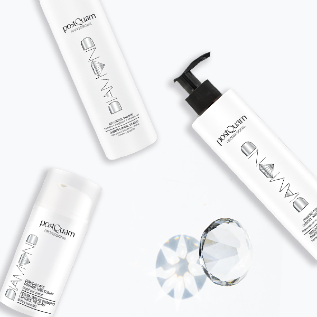 Masque capillaire anti-vieillissement diamondspour cheveux secs et abimés 200 ml.