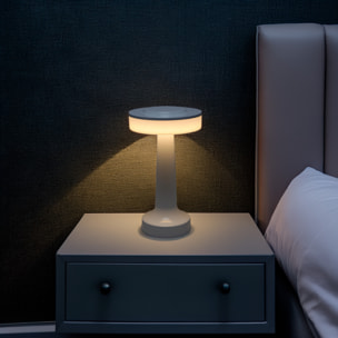 Well Home Lámpara de Mesa LED con control Táctil y batería recargable con 120 lúmenes Ø12x19,5cm